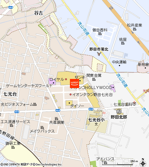 マックスバリュ野田七光台店付近の地図